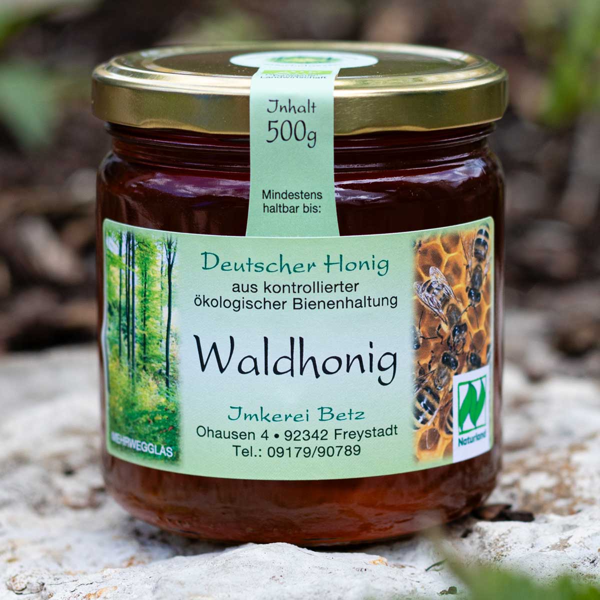 Deutscher bio waldhonig von imkerei betz