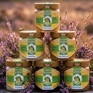 Productthumb sparpaket verschiedener honig aus der lueneburger heide
