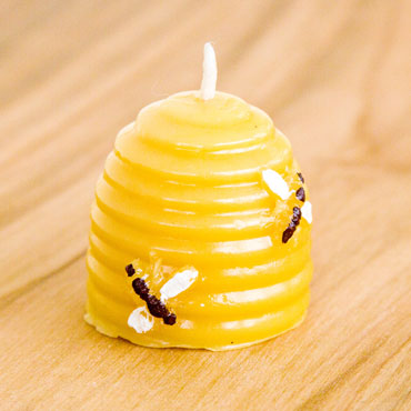 Bienenwachskerze bienenstock klein
