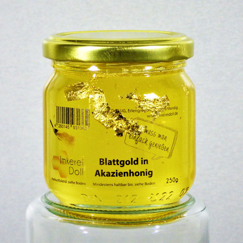 Blattgold in honig