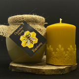 For listing rapshonig mit stumpenkerze aus bienenwachs