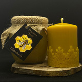 For listing bl tenhonig mit stumpenkerze aus bienenwachs