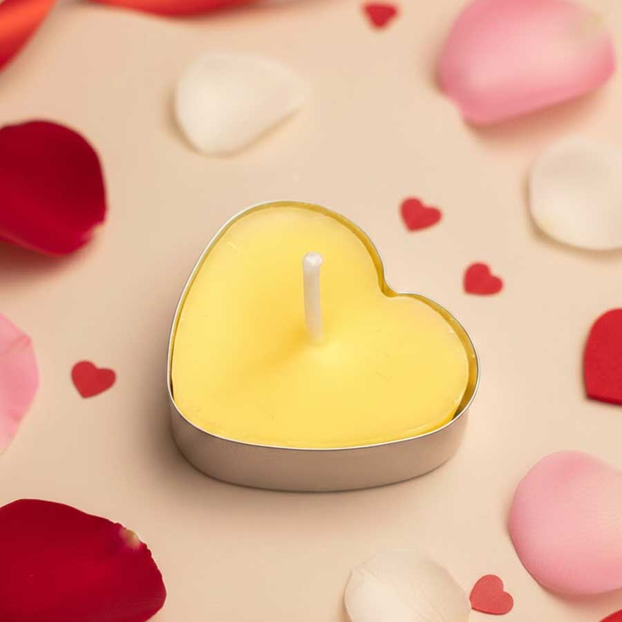 Valentinstag herz kerze aus bienenwachs