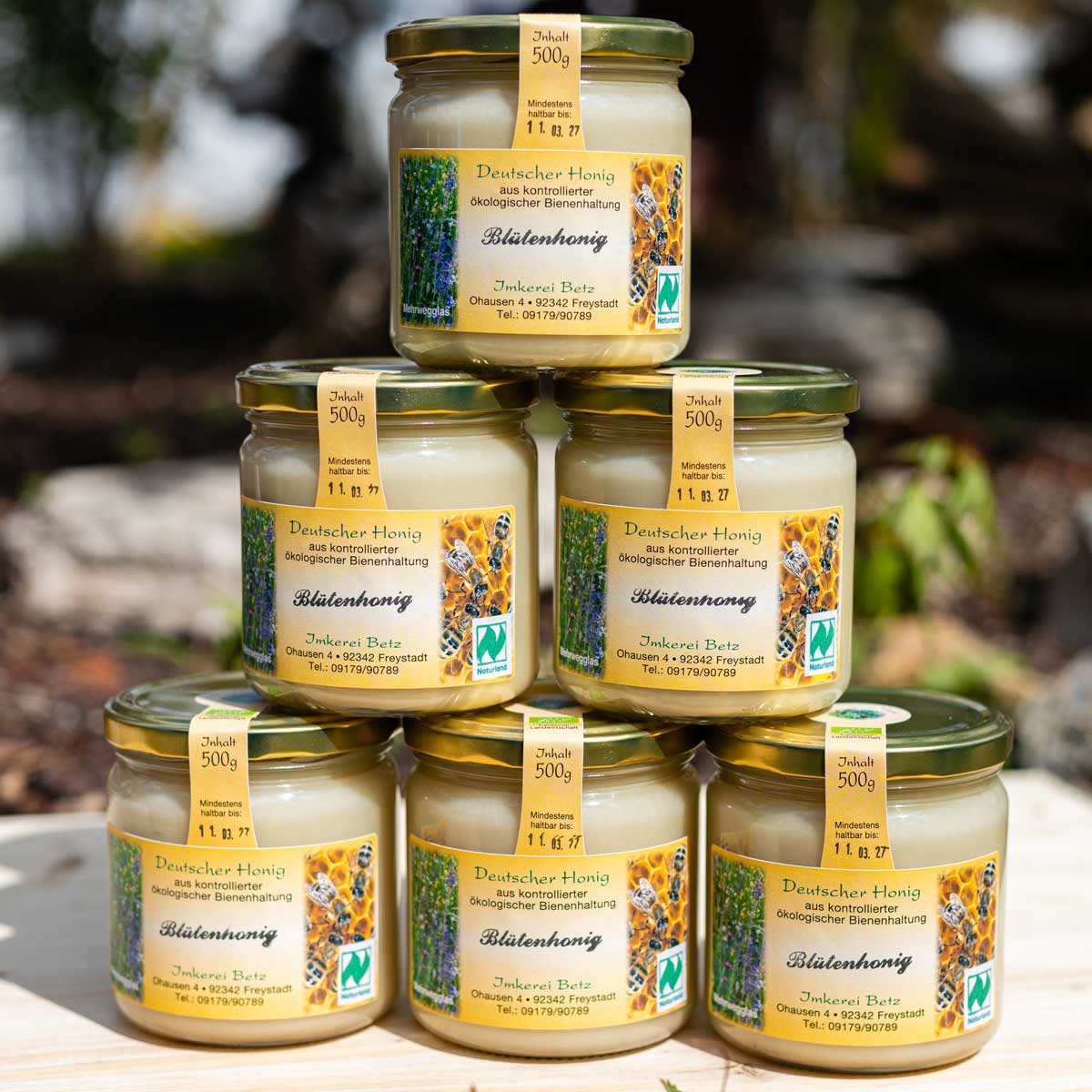 Deutscher bio bluetenhonig von imker betz im sparpaket